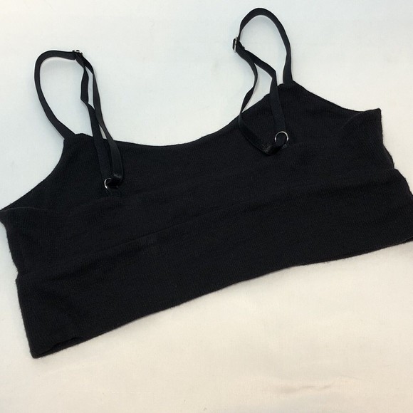 Athleta Well Rested Ribbed Sleep Bra Size XS Black Super Soft Stretch Comfort - Picture 5 of 6
